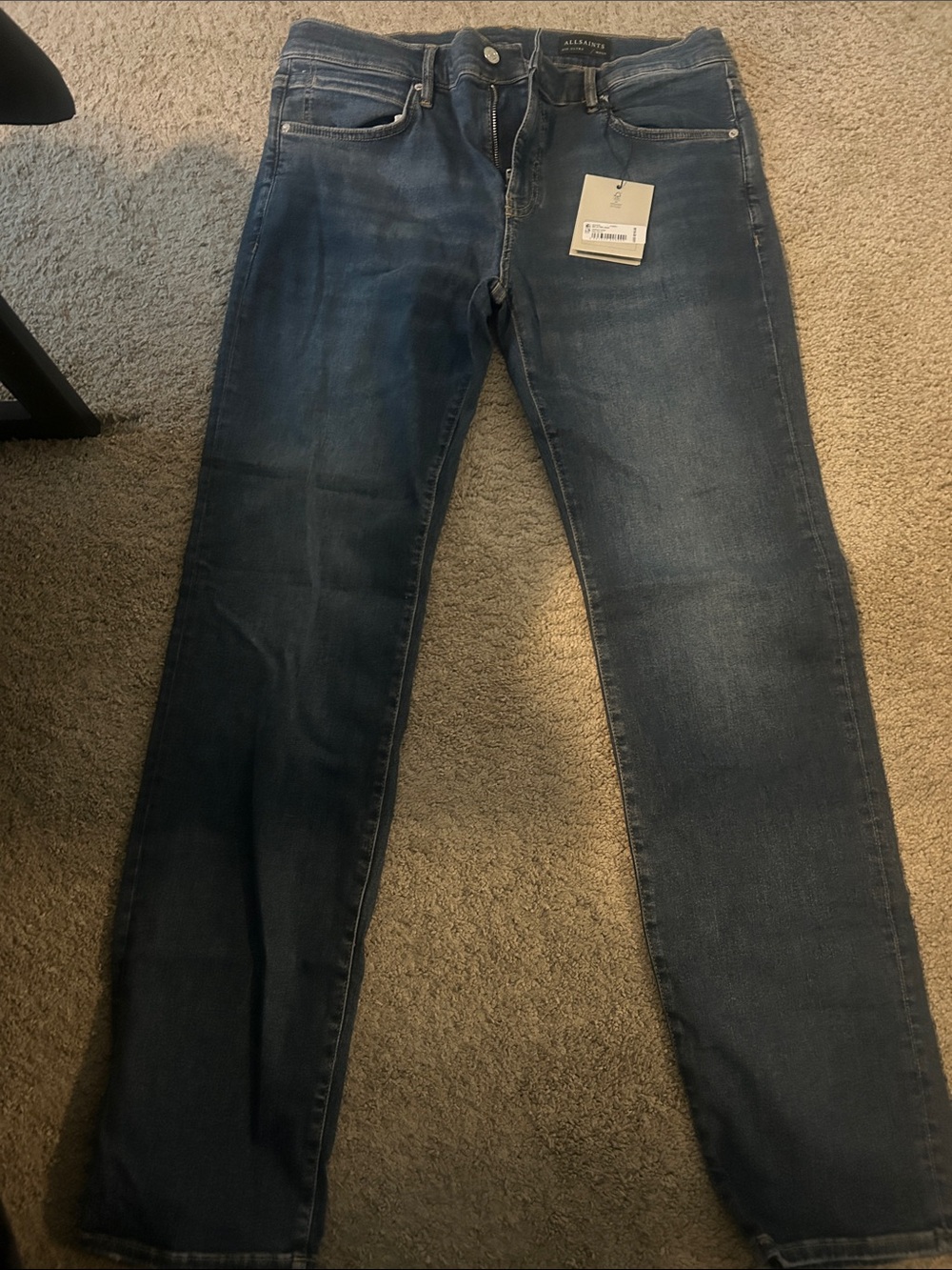 All Saints Men's Slim Straight Jeans - Indigo Wash